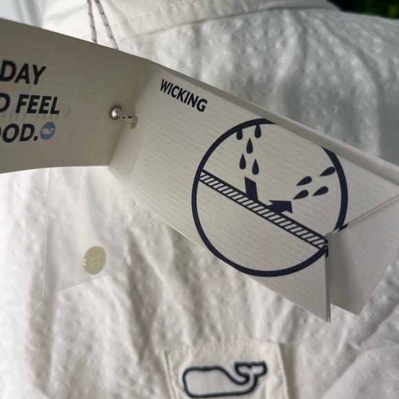 VINEYARD VINES PERFORMANCE HARBORS Cover-Up WHITE CAP - Picture 6 of 10